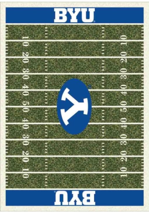 BYU Cougars 8x11 Homefield Interior Rug - Royal Blue