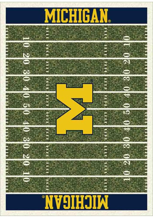 Michigan Wolverines 8x11 Homefield Interior Rug - Blue