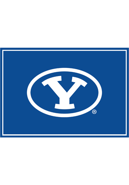 BYU Cougars 4x6 Spirit Interior Rug - Royal Blue