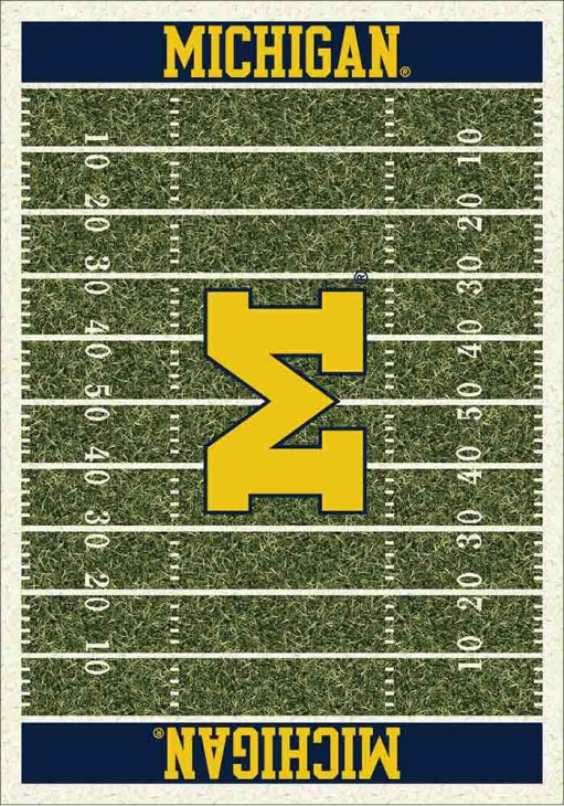 Michigan Wolverines 6x8 Homefield Interior Rug - Blue