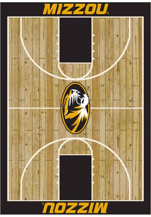 Missouri Tigers 4x6 Courtside Interior Rug - Wood
