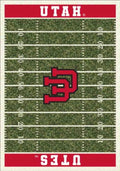 Utah Utes 6x8 Homefield Interior Rug - Red