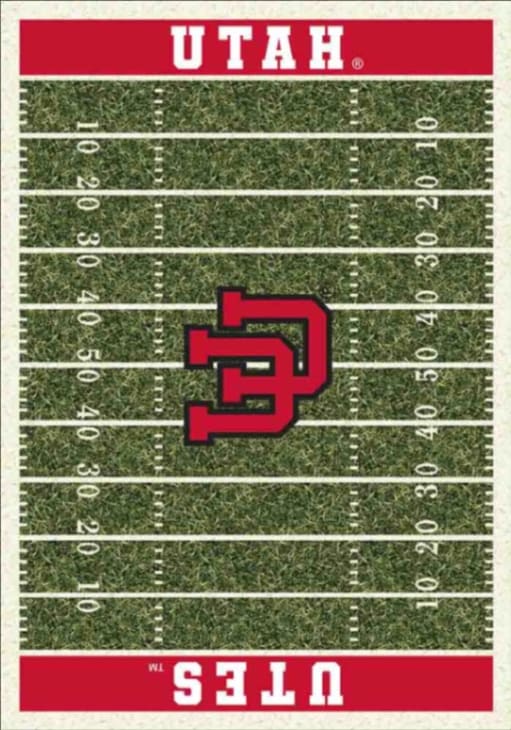 Utah Utes 6x8 Homefield Interior Rug - Red