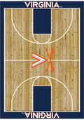 Virginia Cavaliers 8x11 Courtside Interior Rug - Wood