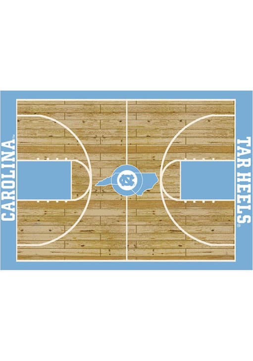 North Carolina Tar Heels 4x6 Courtside Interior Rug - Carolina Blue