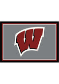 Wisconsin Badgers 8x11 Spirit Interior Rug - Red