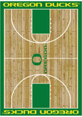 Oregon Ducks 4x6 Courtside Interior Rug - Wood