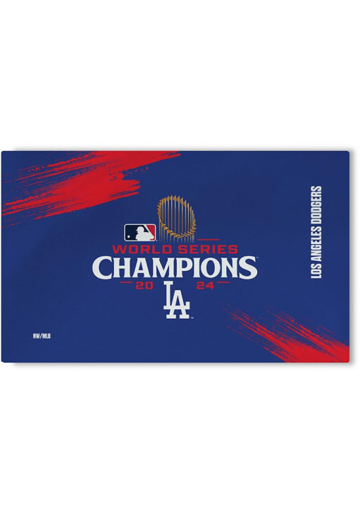 Los Angeles Dodgers 2024 World Series Champions 36x62 Washable Interior Rug - Blue