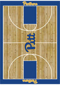 Pitt Panthers 8x11 Courtside Interior Rug - Wood