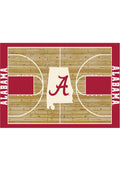 Alabama Crimson Tide 8x11 Courtside Interior Rug - Crimson