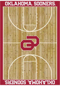 Oklahoma Sooners 4x6 Courtside Interior Rug - Wood