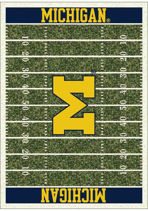 Michigan Wolverines 4x6 Homefield Interior Rug - Blue