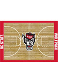 NC State Wolfpack 4x6 Courtside Interior Rug - Red
