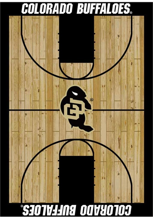 Colorado Buffaloes 8x11 Courtside Interior Rug - Wood