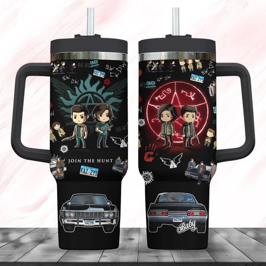 Supernatural 40oz Tumbler, Join The Hunt Steel Tumbler