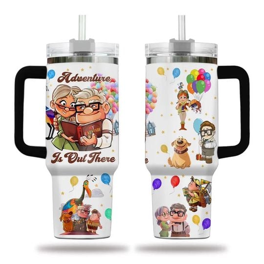 Carl Ellie Up Movie 40oz Tumbler, Adventure Is Out There Coffee Tumbler Cup