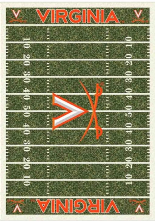 Virginia Cavaliers 8x11 Homefield Interior Rug - Orange