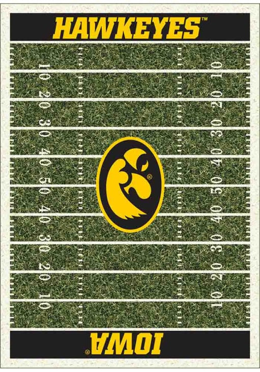 Iowa Hawkeyes 4x6 Homefield Interior Rug - Black