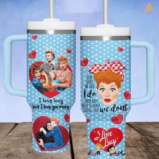 I Love Lucy 40oz Tumbler, Classic TV Show Stainless Steel Tumbler