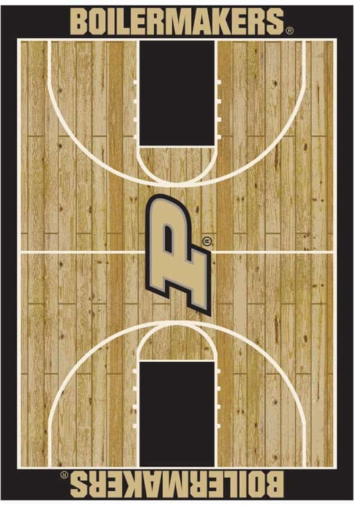 Purdue Boilermakers 4x6 Courtside Interior Rug - Wood