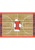 Illinois Fighting Illini 4x6 Courtside Interior Rug - Orange
