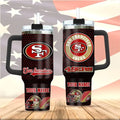 Francisco***49er Tumbler 40oz With Handle, Sports Fan Gift