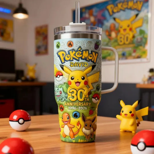 Pokemons 30th Anniversary 2026 Custom Name Tumbler 40Oz
