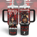 Black Red Wrestling Fan Gift Tumbler 40oz With Handle