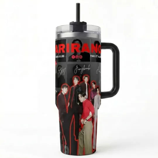 World Tour 2026 BTS Arirang Kpop Tumbler 40oz With Handle