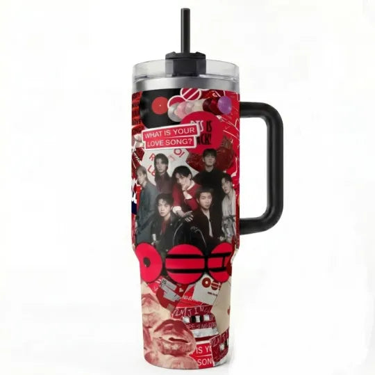 BTS Arirang Kpop Tumbler 40oz With Handle, Gift For