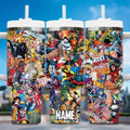 Custom Retro Comic Hero Movie Tumbler 40oz 30oz 20oz Handle Travel Mug