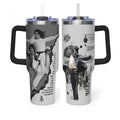 Michael Jackson 40oz Tumbler with Handle - Insulated Travel Mug, Music Legend Gift