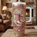Custom Name Cowgirl Boots Tumbler 40oz, Western Gift for Women Printed Graphic Tumbler