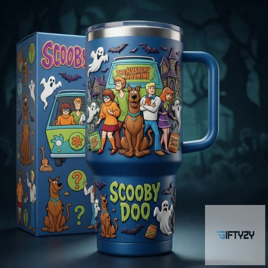 Scoo-py Doo Movie Cartoon 40Oz Tumbler With Handle