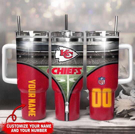 Kansas City Chiefs Personalized Sport Fan Gift 40oz Tumbler AZC40OZT126