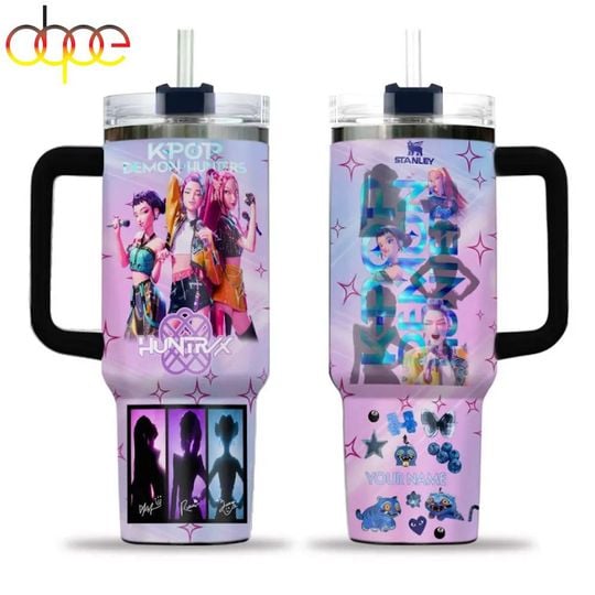 KPop Demon Hunters Tumbler 40Oz With Handle For Fans