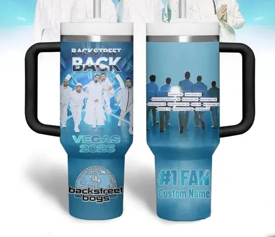 Custom Backstreet Boys 2026 Vegas Concert Tumbler 40oz
