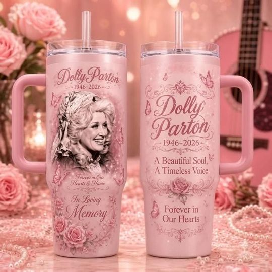 Dolly Partonn Memorial 1946-2026 Tumbler 40oz with Handle