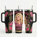 Dolly Parton Memorial 40oz Tumbler, Country Music, Retro Nashville Western Tumbler, Gift for Country Music Fans