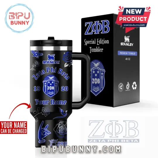 Zeta Phi Beta ZΦB Personalized AOP Tumbler 40oz (No Box)