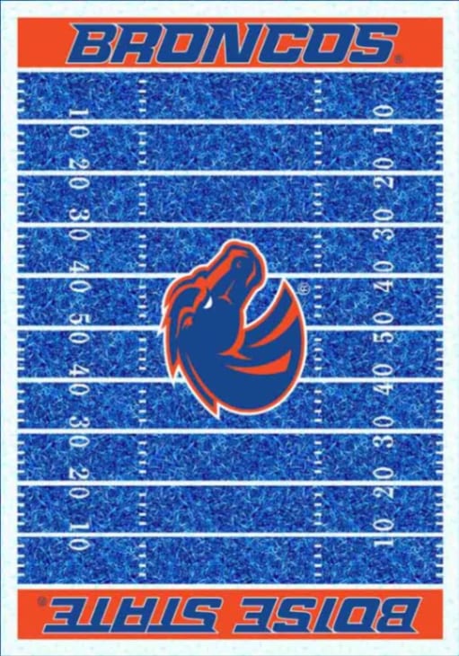 Boise State Broncos 6x8 Homefield Interior Rug - Royal Blue
