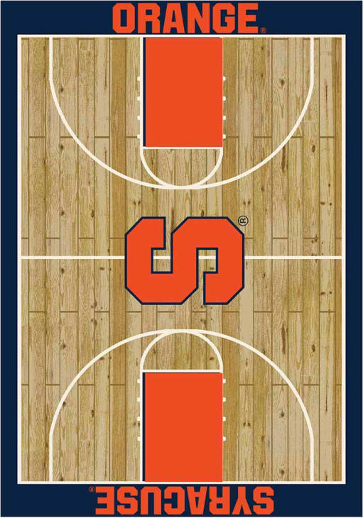 Syracuse Orange 6x8 Courtside Interior Rug - Wood