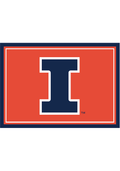 Illinois Fighting Illini 8x11 Spirit Interior Rug - Orange