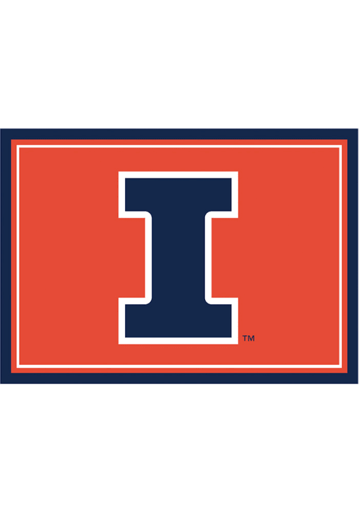 Illinois Fighting Illini 8x11 Spirit Interior Rug - Orange