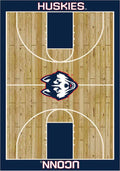 UConn Huskies 6x8 Courtside Interior Rug - Wood