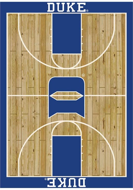 Duke Blue Devils 8x11 Courtside Interior Rug - Wood