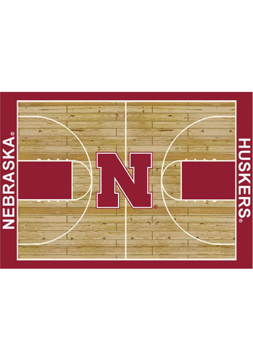 Nebraska Cornhuskers 8x11 Courtside Interior Rug - Scarlet Red