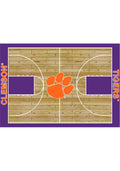 Clemson Tigers 4x6 Courtside Interior Rug - Purple