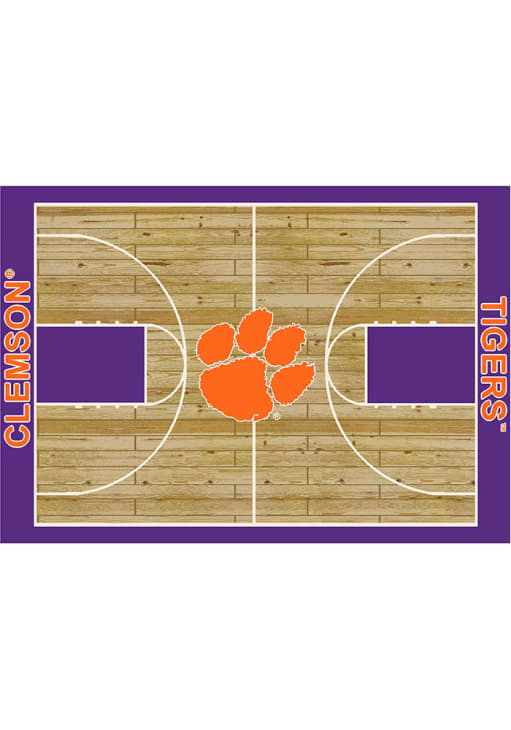 Clemson Tigers 4x6 Courtside Interior Rug - Purple
