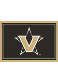 Vanderbilt Commodores 6x8 Spirit Interior Rug - Black